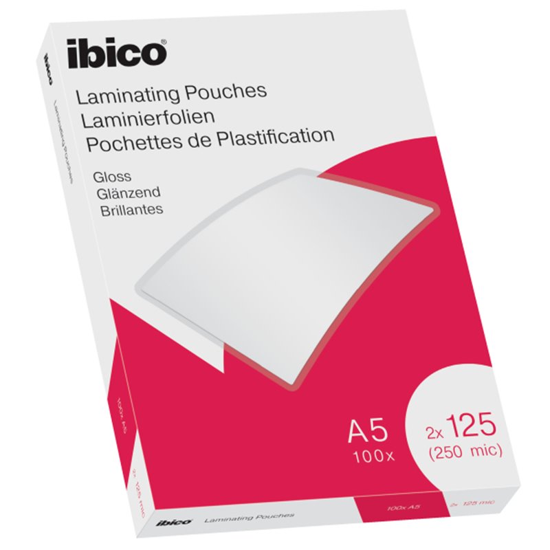 Ibico A5 Lamineerhoezen glanzend, 2 x 125 Micron