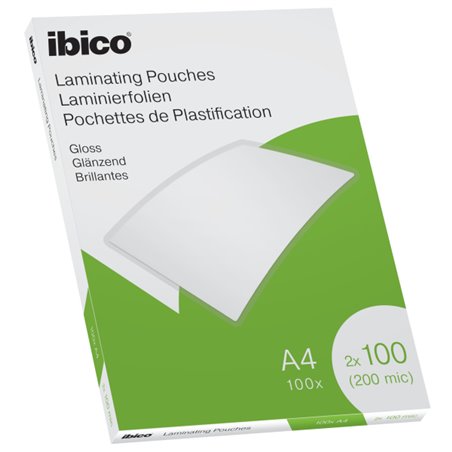 Ibico A4 Lamineerhoezen glanzend, 2 x 100 Micron