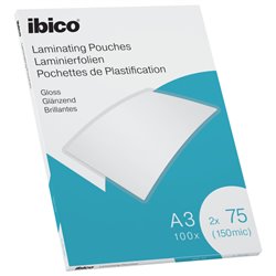 Ibico A3 Lamineerhoezen glanzend, 2 x 75 Micron