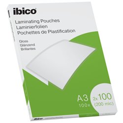 Ibico A3 Lamineerhoezen glanzend, 2 x 100 Micron